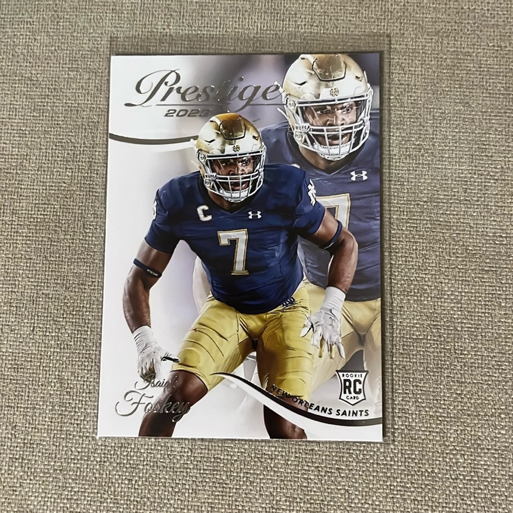 Isaiah Foskey Rookie 2023 Panini Absolute New Orleans Saints NFL Football Card